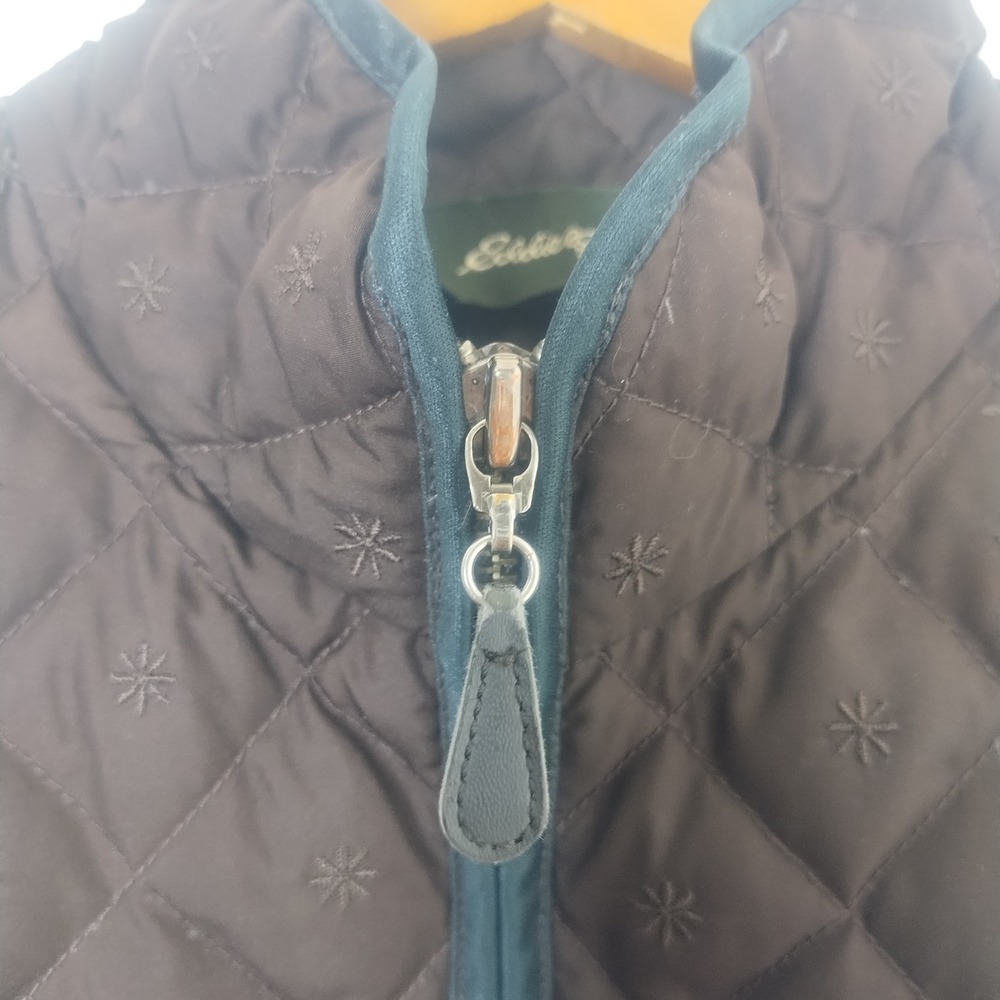 Eddie Bauer Quilted Goose Down Vest Women's Small Chocolate Brown Gorpcore Cabin - Picture 3 of 10